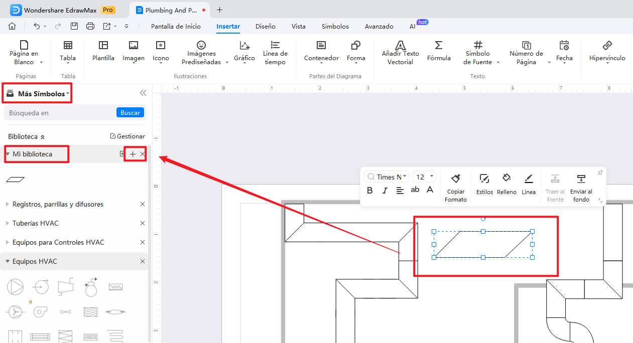 cómo crear más símbolos HVAC