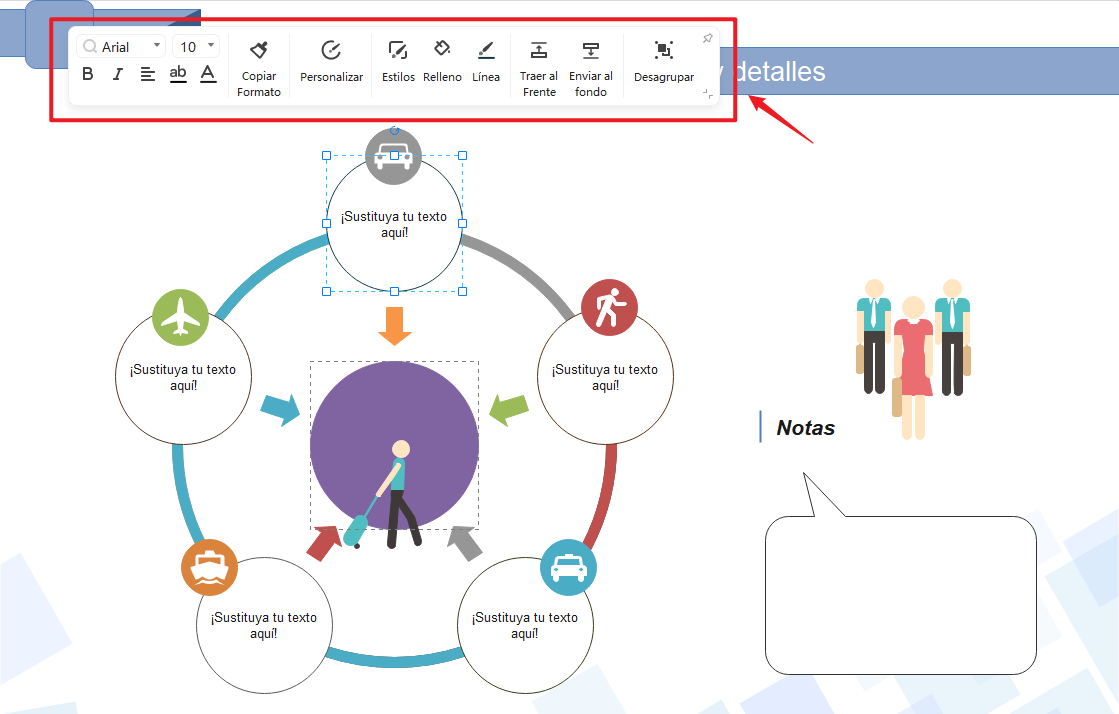 cómo crear un organizador gráfico de idea principal