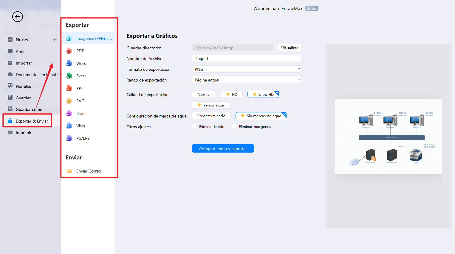 cómo utilizar los iconos del diagrama de red