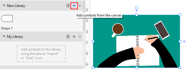 add symbol from canvas