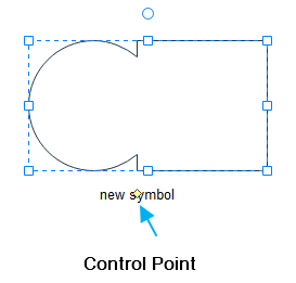 add text with control point