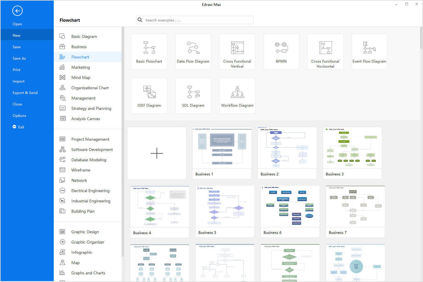 todas las plantillas de diagrama de flujo