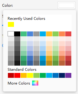 choose color menu