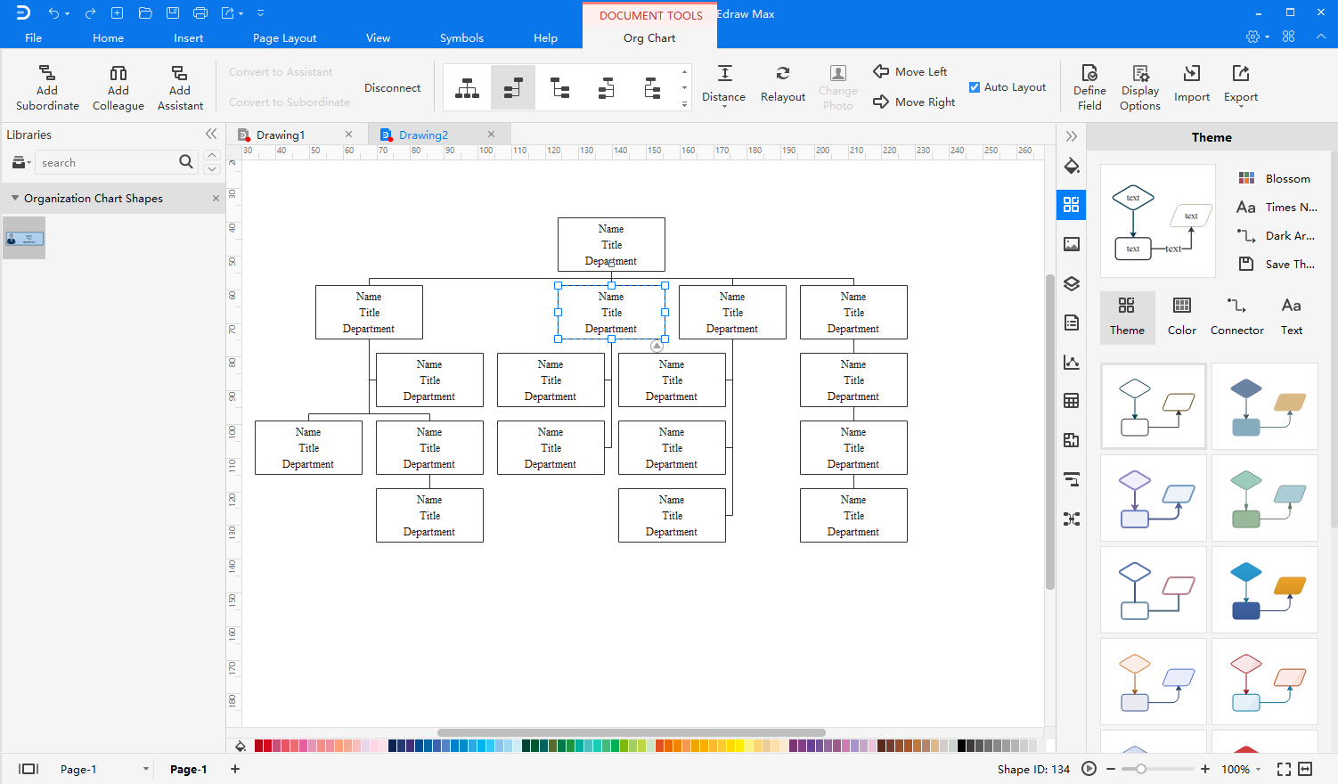 creating an org chart using xmind