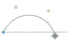 dibujar curva con herramienta bezier