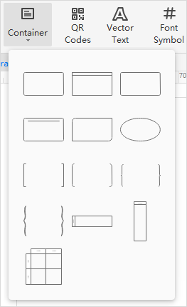 insert container menu