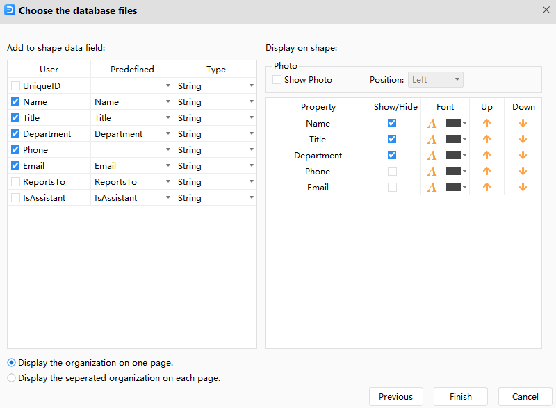 org data import