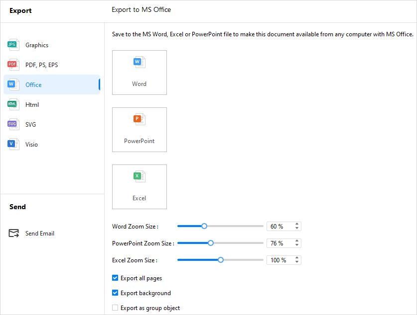 Esportazione in MS Office