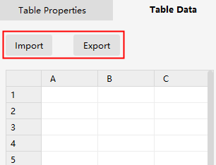 table data pane rightside