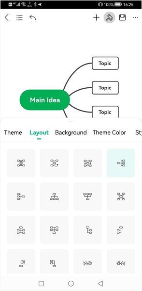 EdrawMind android Layouts