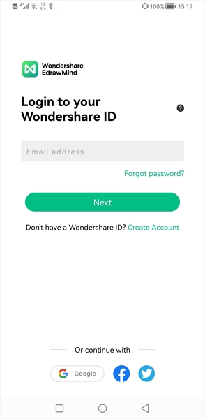 EdrawMind android login