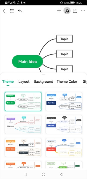 EdrawMind android Themes