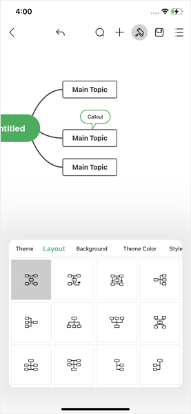 EdrawMind iOS Layouts