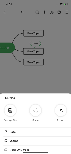 EdrawMind iOS Save and Export