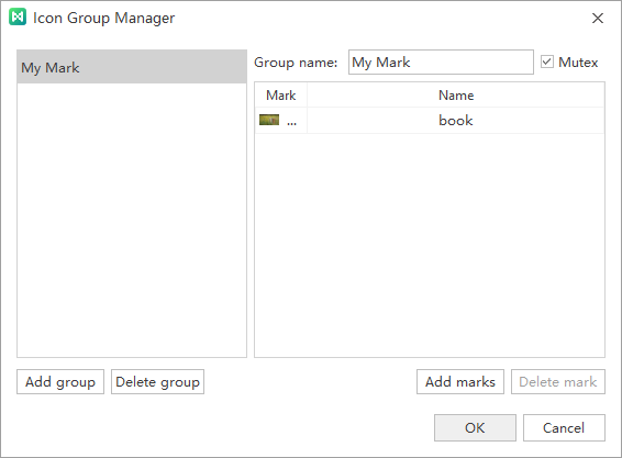 icon group manager window