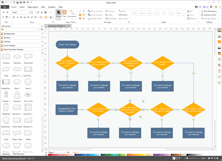 Editor de fluxogramas online gratuito