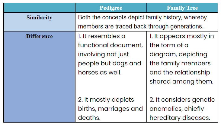 Gráfico de Linhagem vs. Árvore Genealógica