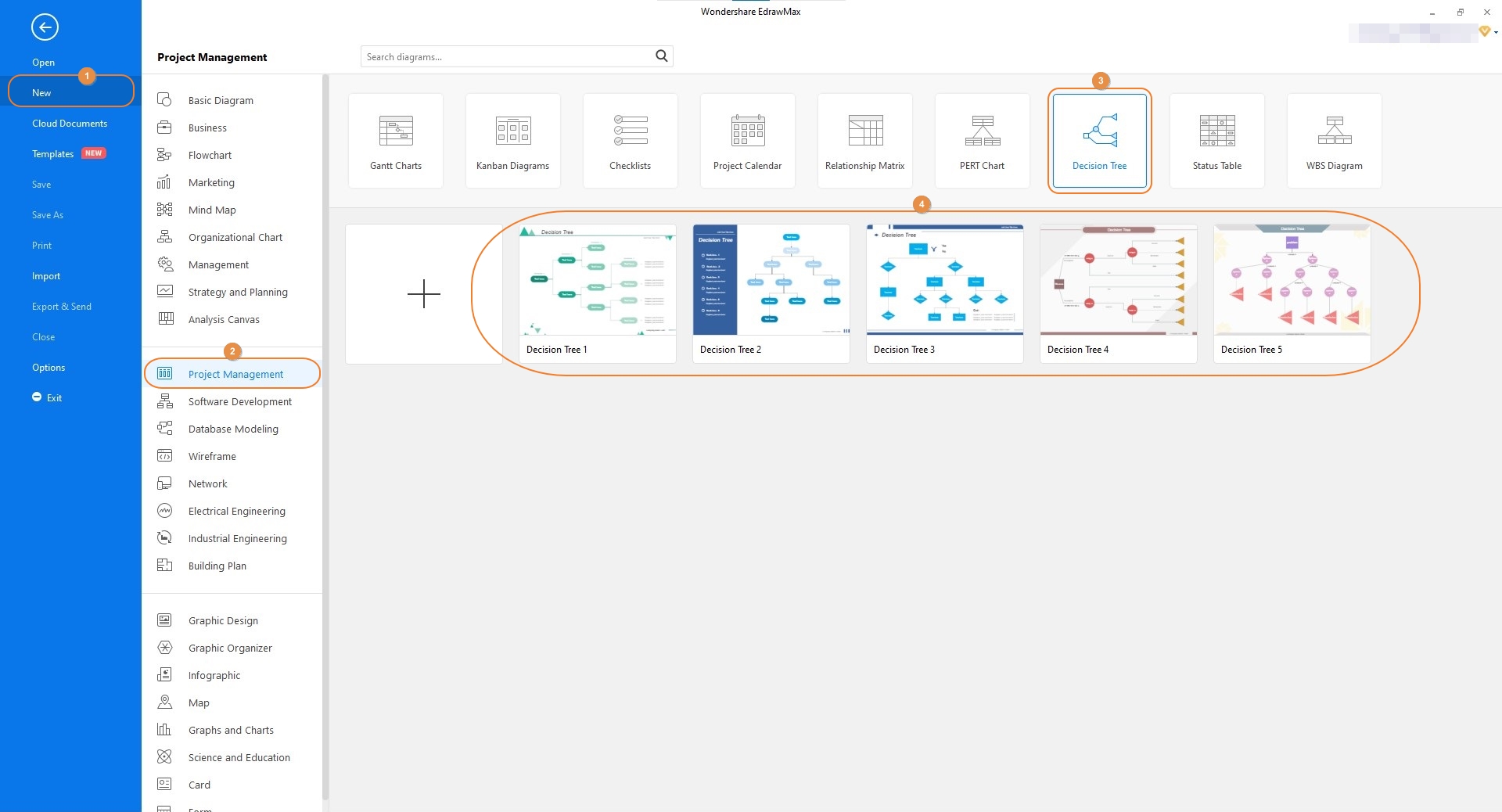 select decision tree template