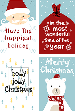 Cute Christmas Card Set