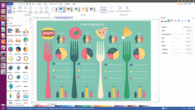 design infographics with edraw max