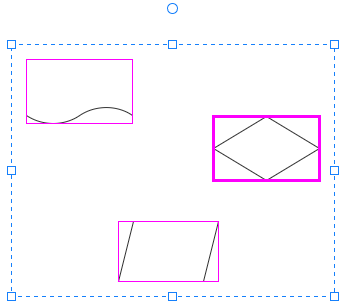 select to align shapes