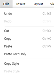 copy and paste buttons