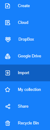 import file button