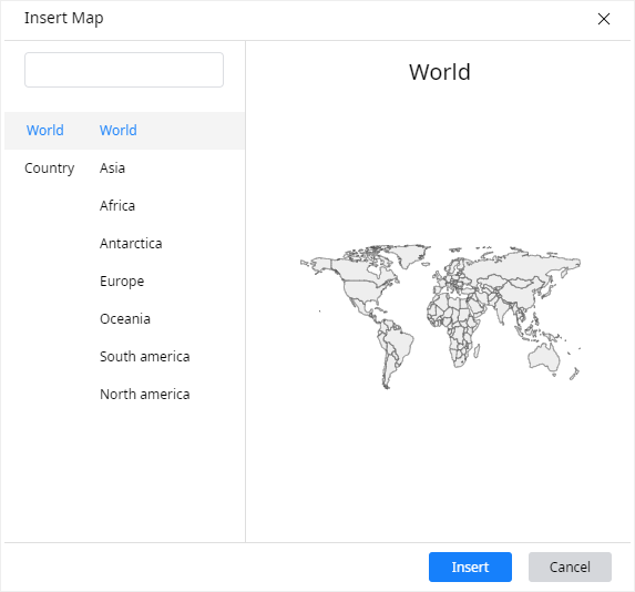 insert map window