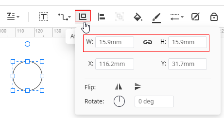 resize shape precisely