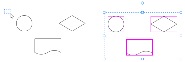 select multiple shapes