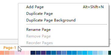 page operation menu