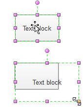 resize text block