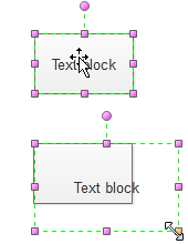 redimensionar bloque de texto