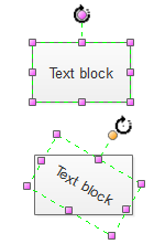 rotate text block