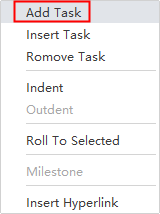 add task in context menu
