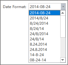 date format list