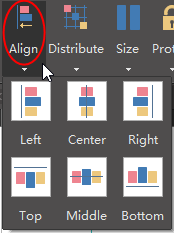 align button