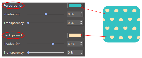 change foreground and background color