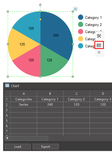 table of inputting data