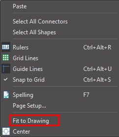 fit to drawing option