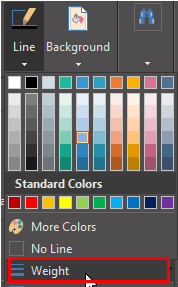 line button weight option