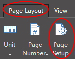 page setup button