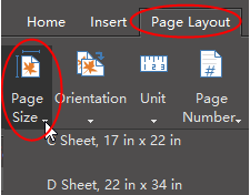 page size button