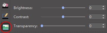 options du panneau d'image