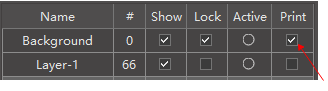 print or unprint layers