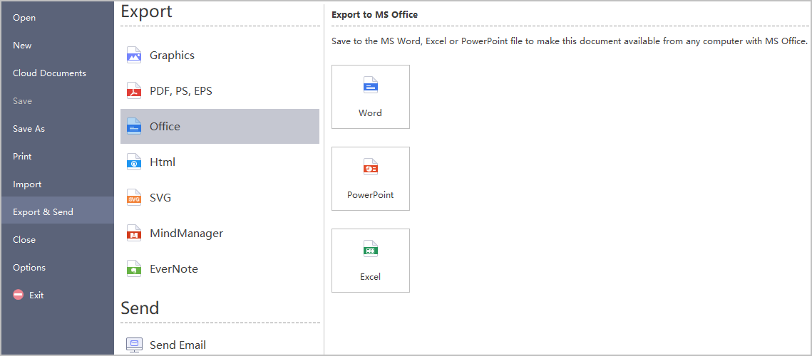 Exportar mapas mentales en MindMaster