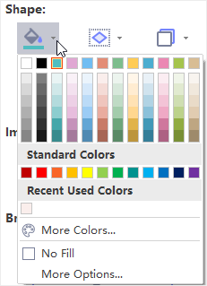 fill color menu