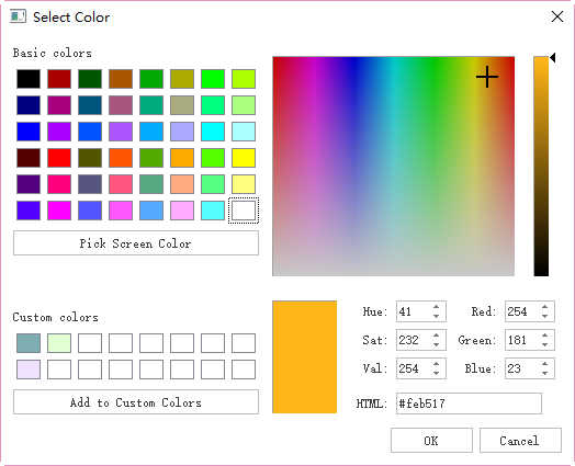 pick screen color