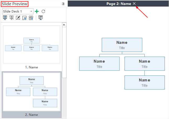 slide page menu