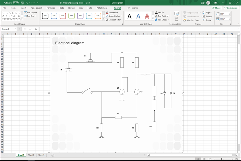 electrical circuit symbols excel